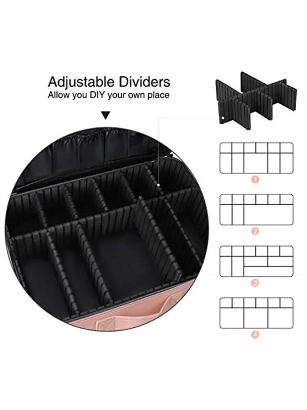 Travel Makeup Train Case Cosmetic Case Organizer Portable Artist Storage Bag